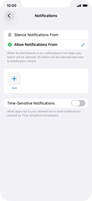 Press the indicator next to 