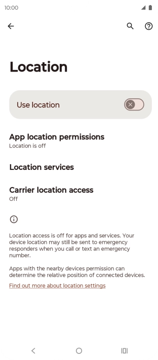 Press the indicator next to 