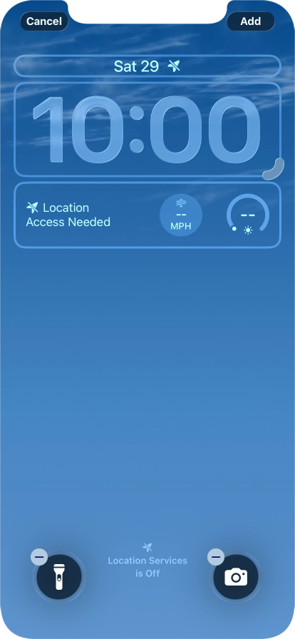 To customise the way the lock screen date is displayed, press the date widget and follow the instructions on the screen to select the required widget display mode.