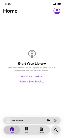 Slide your finger upwards starting from the bottom of the screen to return to the home screen.