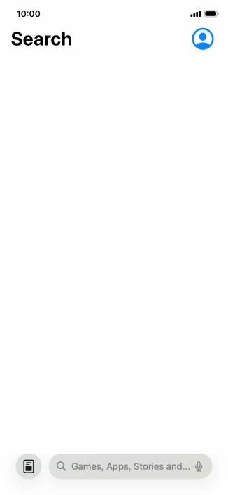 Press the search field and key in the name or subject of the required app.