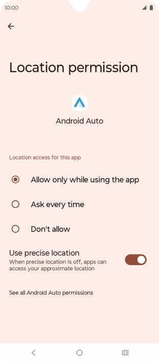 Press the required setting to turn the function on or off.