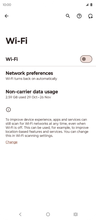 Press the indicator next to 
