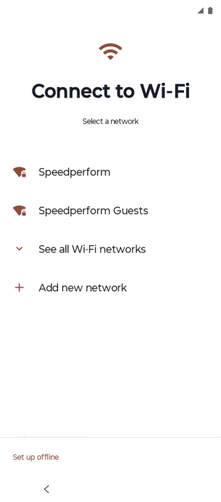 Press the required Wi-Fi network.