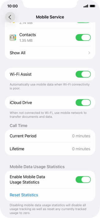 Press the indicator next to 