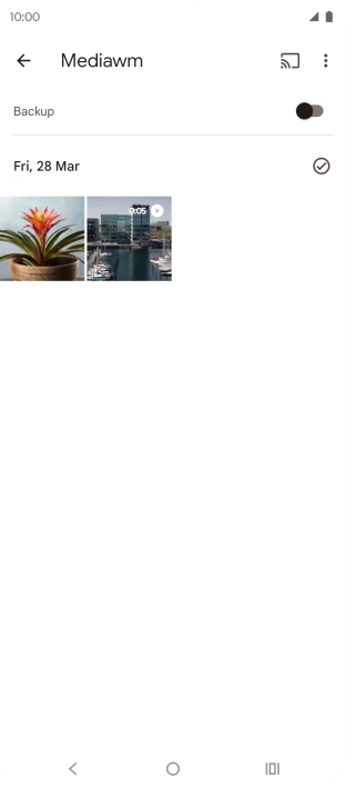 Press and hold any picture or video.