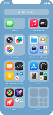 The app is now placed in the Hidden folder in the App Library.