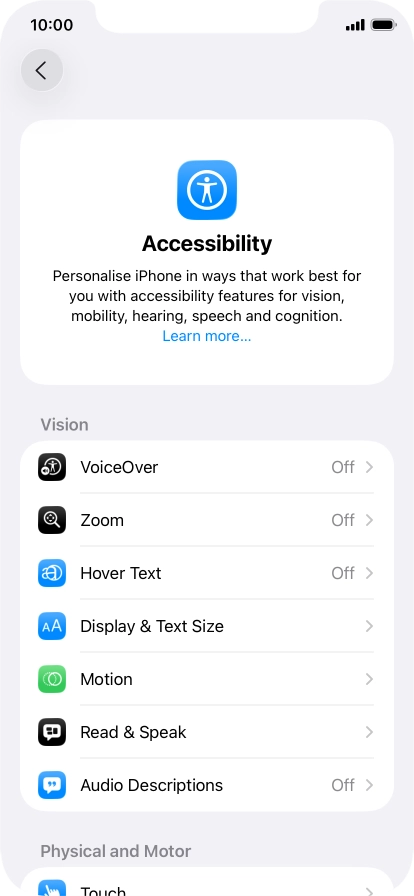 Press the required category below 
