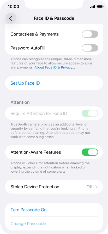 Press Set Up Face ID.
