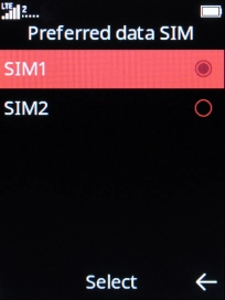 Select the required SIM.