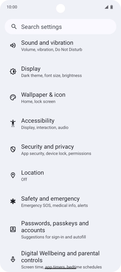 Press Passwords, passkeys and accounts.