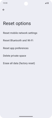 Press Reset mobile network settings.