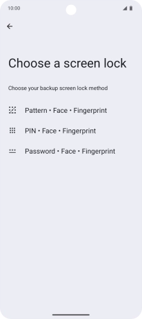 Press the required phone lock code and follow the instructions on the screen to create an additional phone lock code.