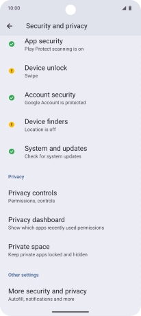 Press Device unlock.