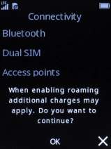 If you turn on the function, press the Navigation key.