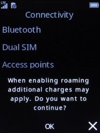 If you turn on the function, press the Navigation key.