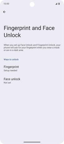 Press Fingerprint.