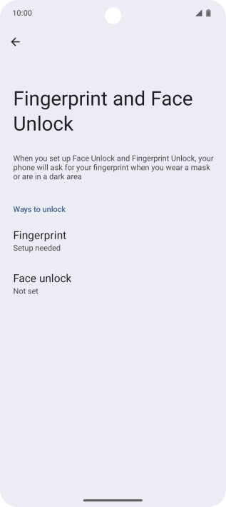 Press Fingerprint.