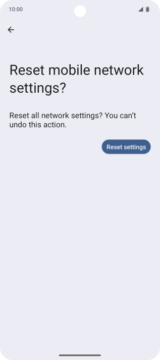 Press Reset settings.
