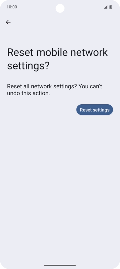 Press Reset settings.
