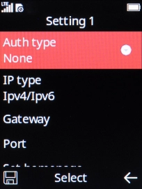 Select Auth type.