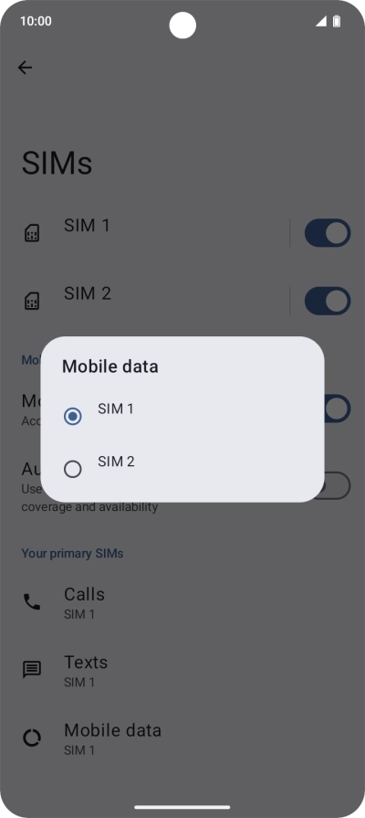 Press the required price plan.