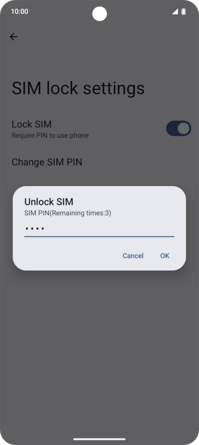 Key in your PIN and press OK.