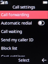 Select Call forwarding.