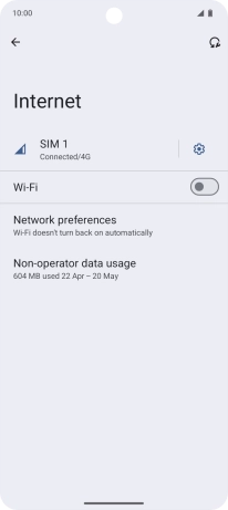 Press the indicator next to 