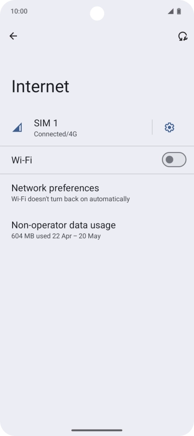 Press the indicator next to 