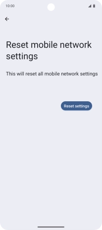 Press Reset settings.