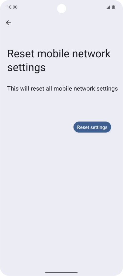 Press Reset settings.