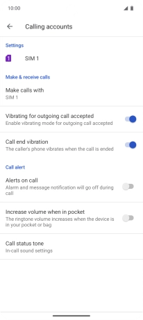 Press the name of the SIM.
