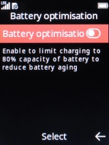 Press Battery optimisation to turn on the function.
