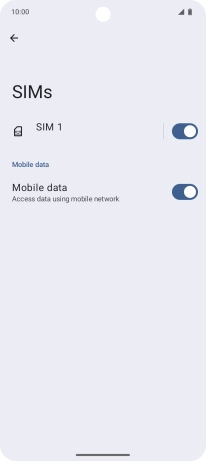 Press the name of the SIM.