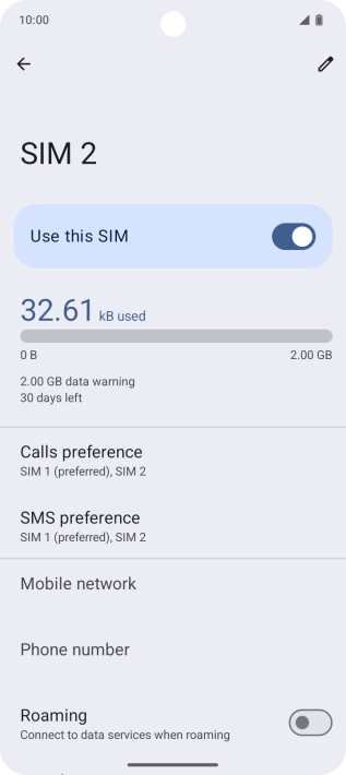 Press the indicator next to 