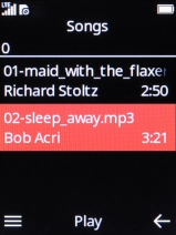 Press the Left selection key.