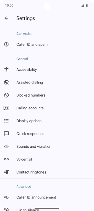 Press Calling accounts.