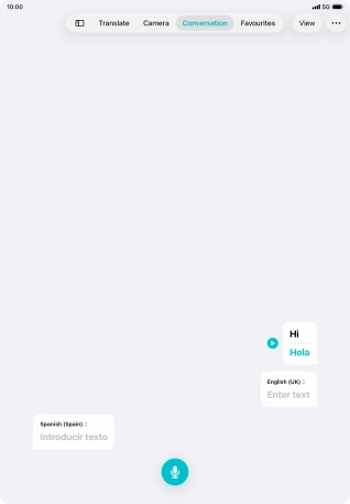 Press the menu icon.