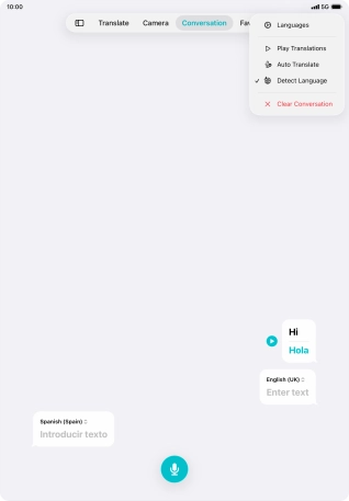 Press Clear Conversation.