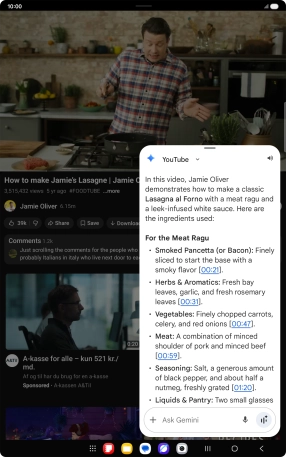 The answer from Gemini to your question is displayed.