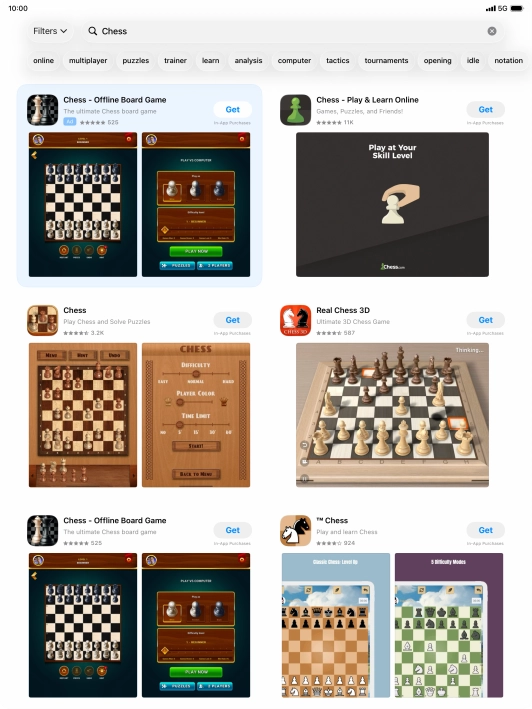 Press the required app.