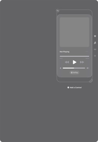 Press the remove icon on the required function to remove it from Control Centre.