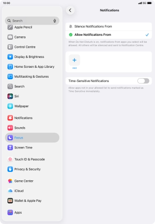Press the indicator next to 