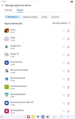 Press the required app.