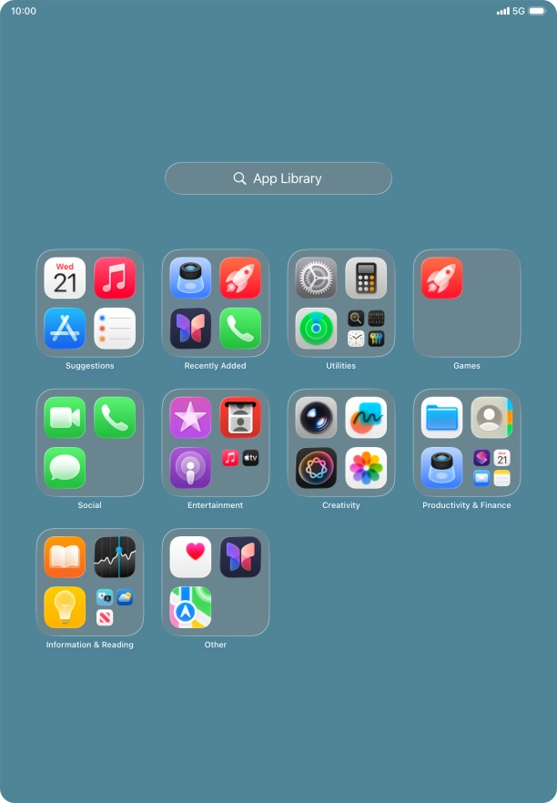 Press the required app.