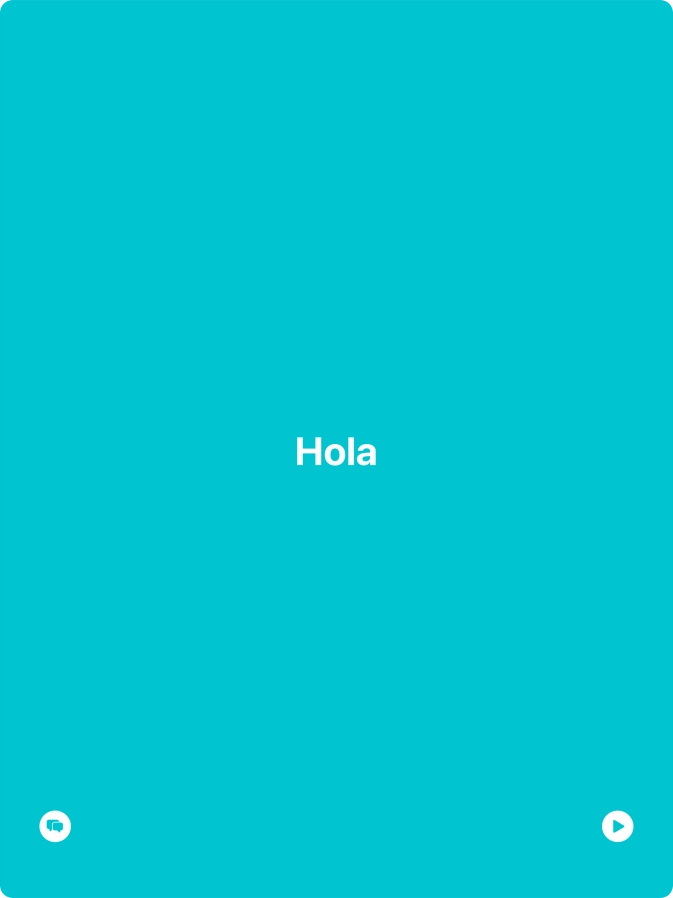 Press the split view icon to go back to display of both languages.