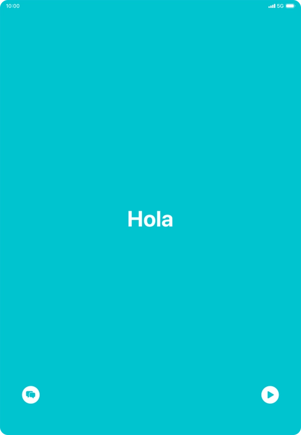 Press the split view icon to go back to display of both languages.