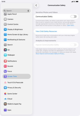 Press the indicator next to 
