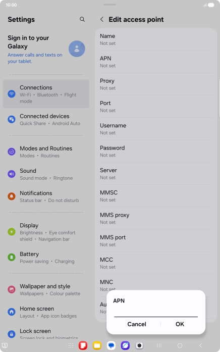 Key in live.vodafone.com and press OK.